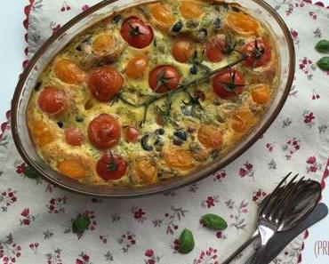 Clafoutis aux tomates cerise et aux olives {Défi Culinaire #18}