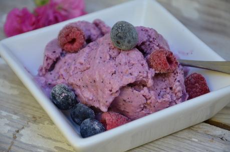 Frozen yoghourt framboises/myrtilles