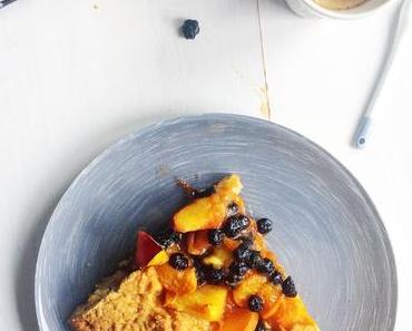 Tarte rustique aux nectarines,abricots et baies d’aronia