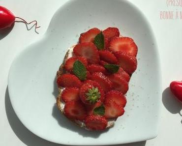 Tartine amoureuse aux fraises ♥