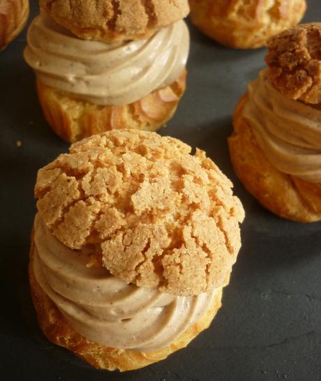 Choux praliné, streusel amande