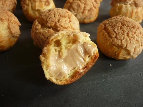 Choux praliné, streusel amande