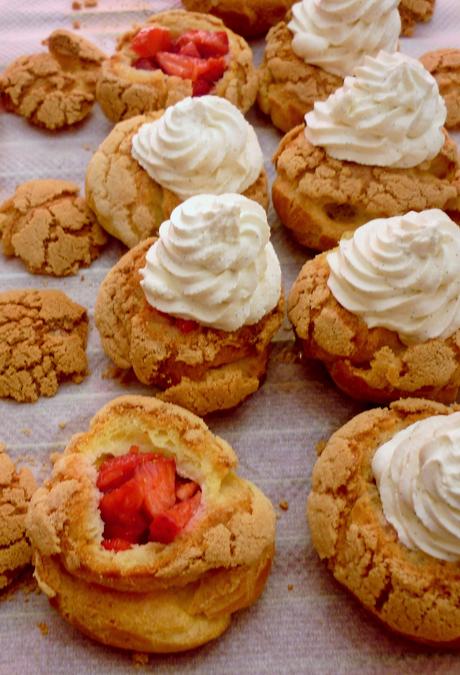 Choux fraises, chantilly marcarpone