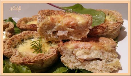 Quiche toast Cups au saumon 