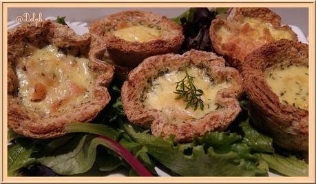 Quiche toast Cups au saumon 