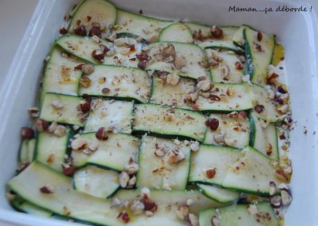 Gratin de courgettes et noisettes