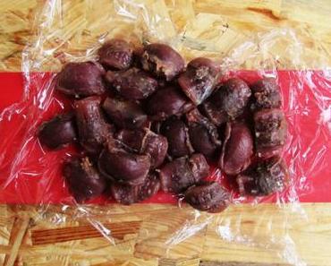 Gésiers de canard confits à la poêlée d’asperges vertes