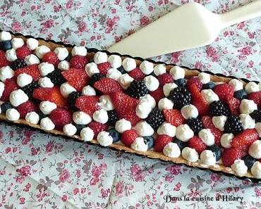 Tarte aux fruits rouges et chantilly mascarpone vanillée / Red fruit tart and it's mascarpone and vanilla Chantilly