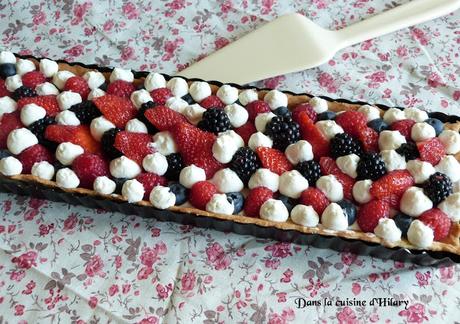 Tarte aux fruits rouges et chantilly mascarpone vanillée / Red fruit tart and it's mascarpone and vanilla Chantilly