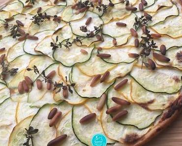 Tarte fine aux 2 courgettes ♨
