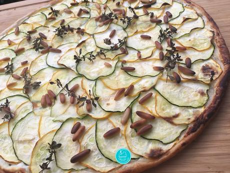 Tarte fine aux 2 courgettes ♨