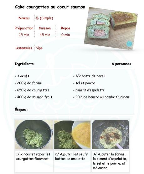 Mon cake courgettes touché en plein coeur  de saumon ♨