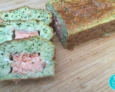 Mon cake courgettes touché en plein coeur  de saumon ♨