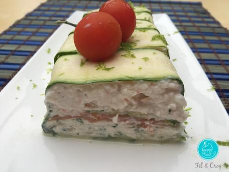 Terrine Courgette, crabe et saumon ♨♨