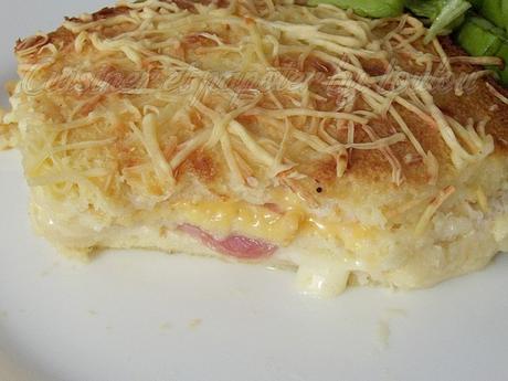 Croque tablette au St Nectaire et au bacon