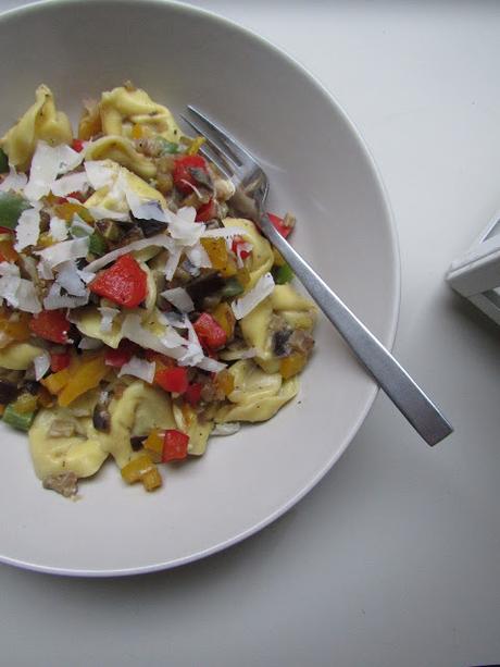 Tortellinis aux petits légumes.