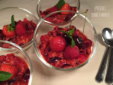 Panna cotta vanille aux fruits rouges