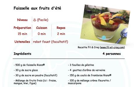 Faisselle en mousse et fruits d'été ♨