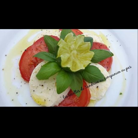 Tomates mozzarella à l'huile d'olive citron