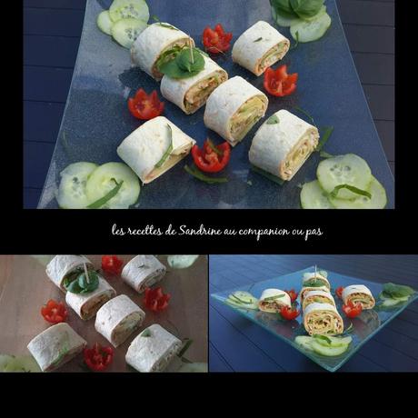 Wrap d'été concombre avocat miettes de crabe