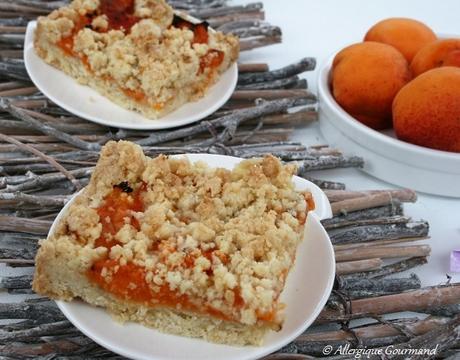 Crumb-cake abricots, Bio, sans oeufs, gluten.....