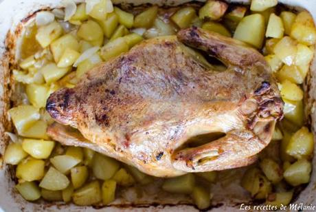 Poulet rôti et ses pommes de terre