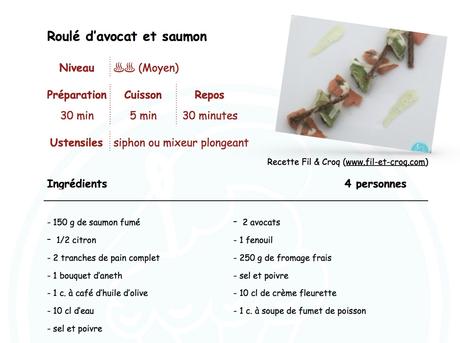 Roulé d'avocat et saumon fumé ♨♨