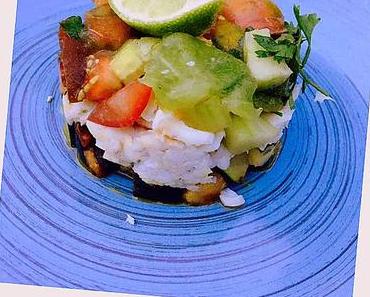 Tartare léger de Merlu aux courgettes et aux tomates