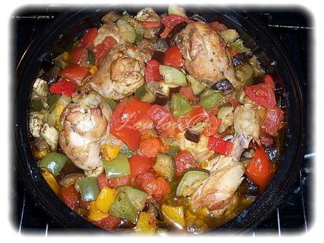 Tajine de poulet à la ratatouille