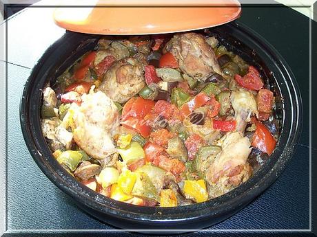 Tajine de poulet à la ratatouille