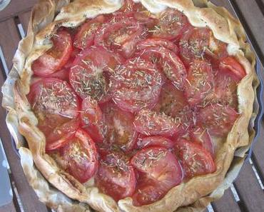 Tarte à la tomate, moutarde au miel & gruyère