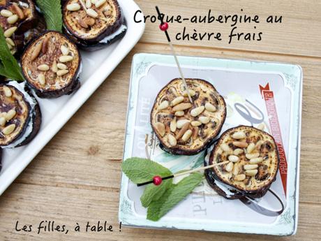 Croque-aubergine au chèvre frais