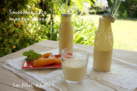 Smoothie coco mangue ananas