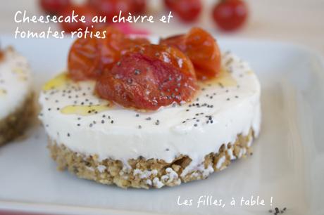 Cheesecake au chèvre et aux tomates rôties