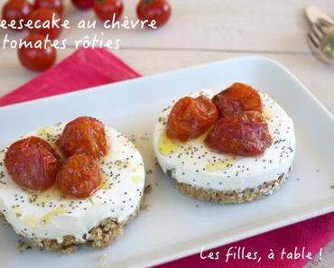 Cheesecake au chèvre et aux tomates rôties