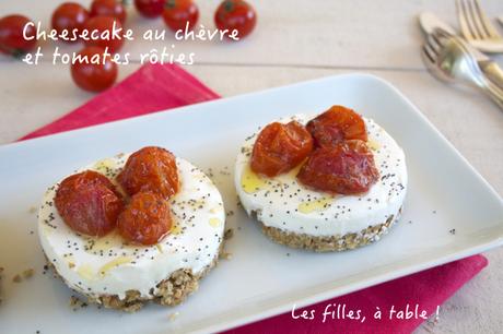 Cheesecake au chèvre et aux tomates rôties