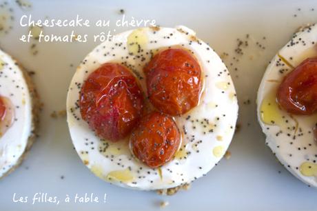 Cheesecake au chèvre et aux tomates rôties