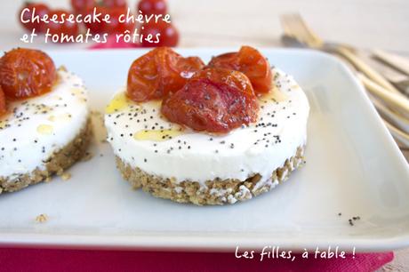 Cheesecake au chèvre et aux tomates rôties