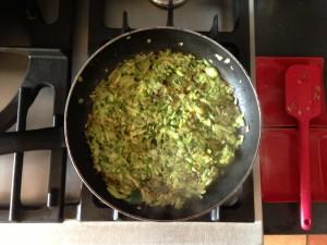 Omelette aux courgettes et retour à la maison