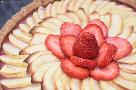 Tarte aux pommes à la fraise