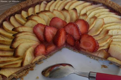 Tarte aux pommes à la fraise