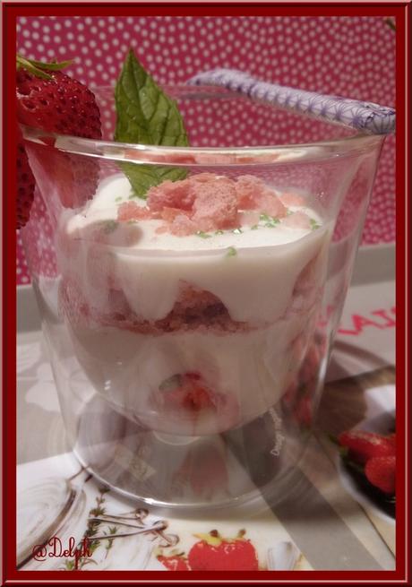 Verrines de Fromage blanc aux fraises