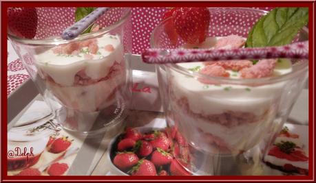 Verrines de Fromage blanc aux fraises