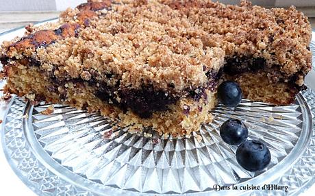 New-York style crumb cake aux myrtilles / New-York style blueberry crumb cake