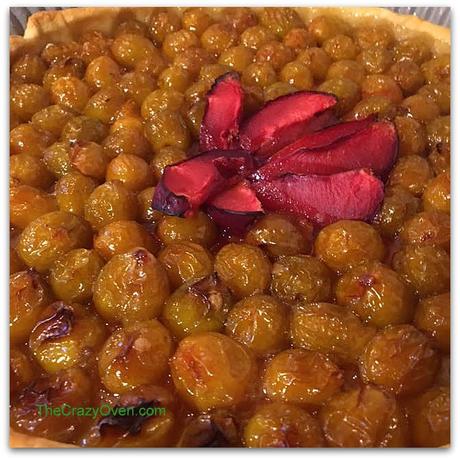 Tarte rose girly aux mirabelles