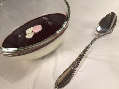 Panna cotta vanille coulis chocolat