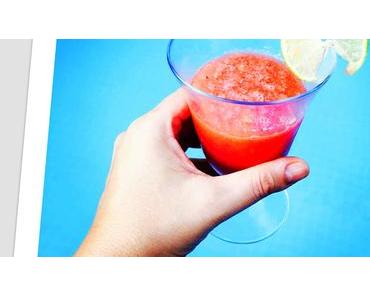 Cocktail frappé sans alcool pastèque orange