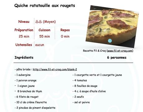 Quiche à la ratatouille et rouget ♨♨