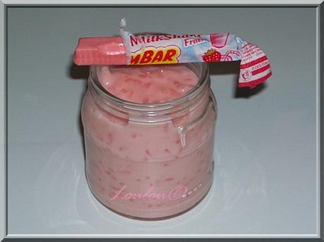 Riz au lait au carambar saveur milkshake fraise