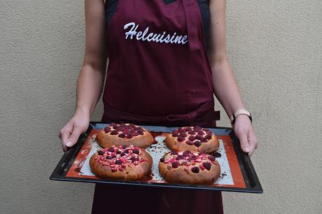 Tartelettes levées framboises et pralines roses